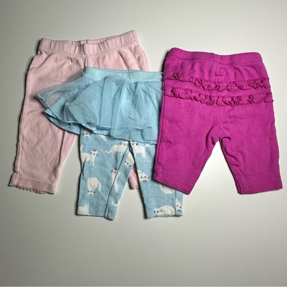 Carter's Pink, Blue, and Purple Kids Bottoms Set